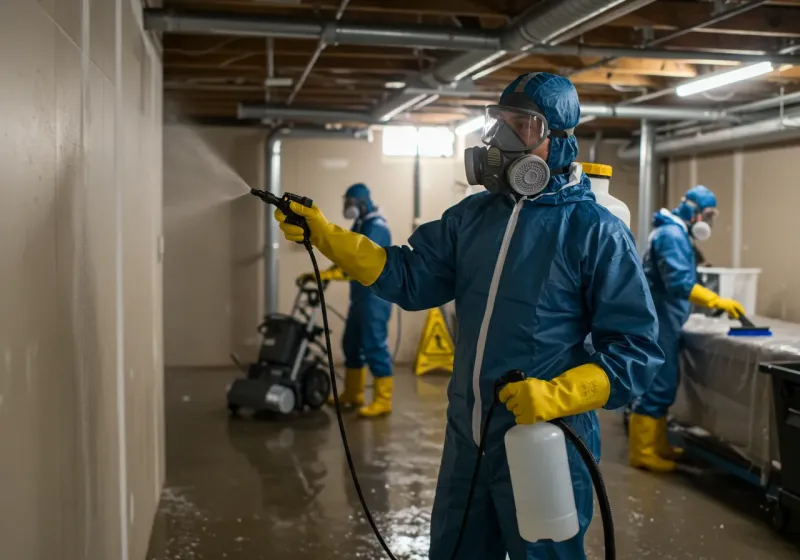 Basement Sanitization and Antimicrobial Treatment process in Holgate, OH